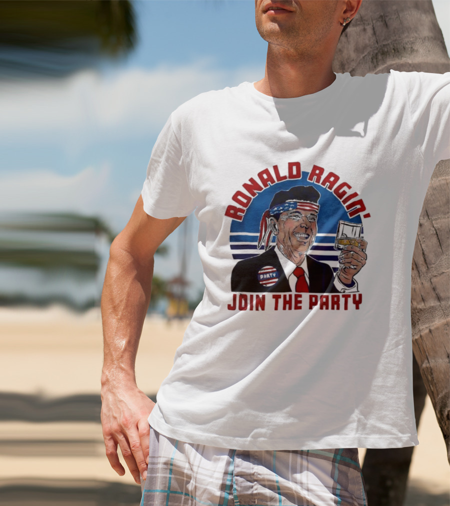 Ronald Ragin Join The Party President Retro Headband T-Shirt