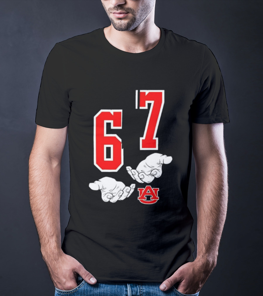 67 Auburn Basketball A Logo Red White T-Shirt
