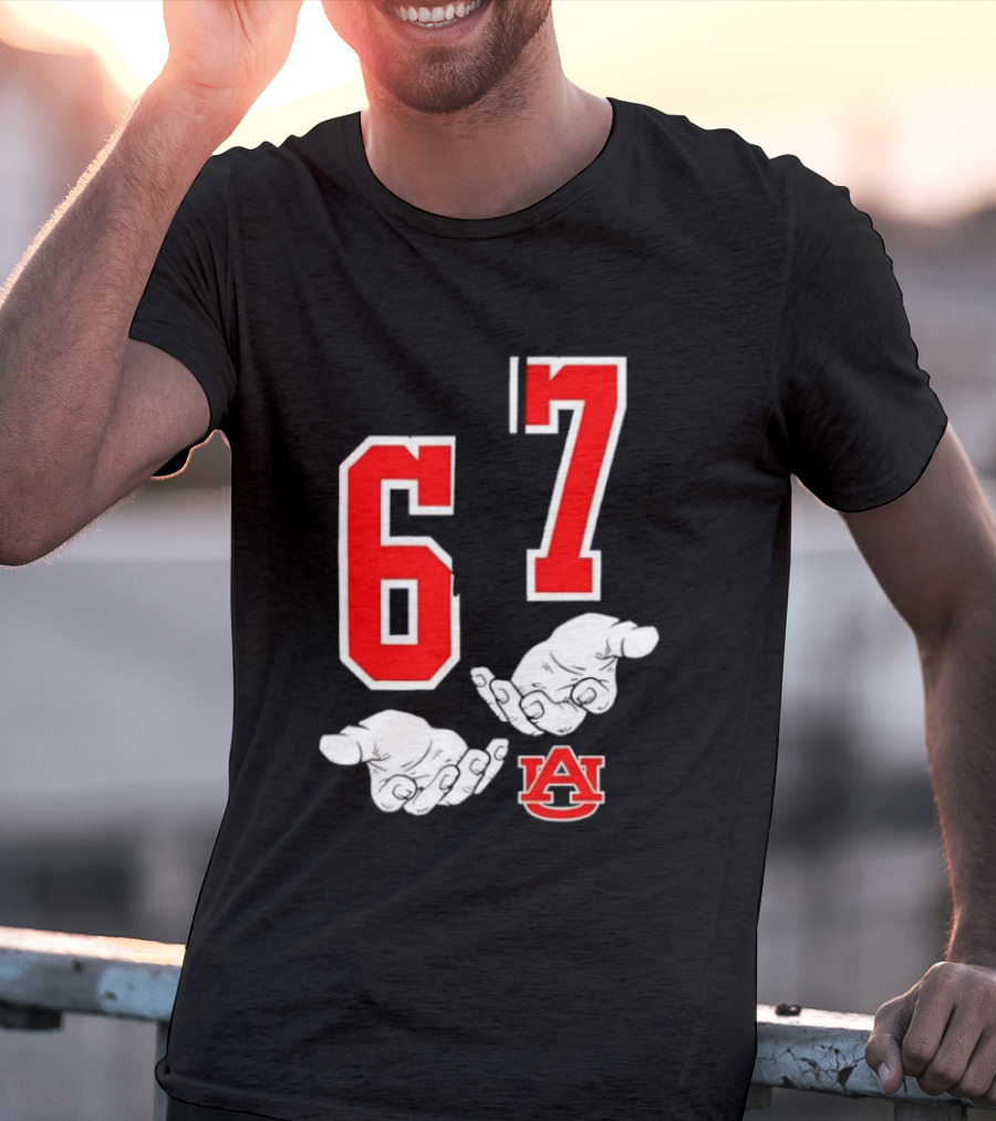67 Auburn Basketball A Logo Red White T-Shirt