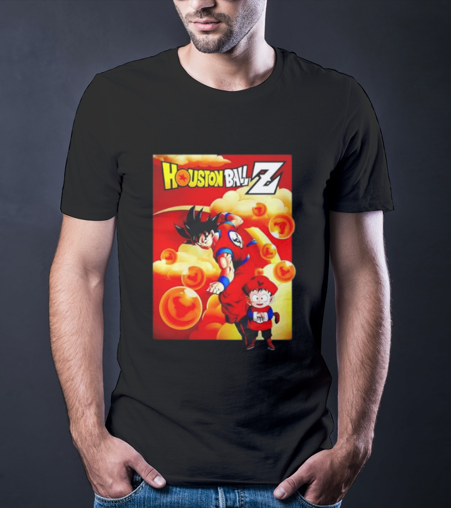 Houston Ball Z Dragon Ball Z Crossover NFL Houston Texans Collaboration T-Shirt