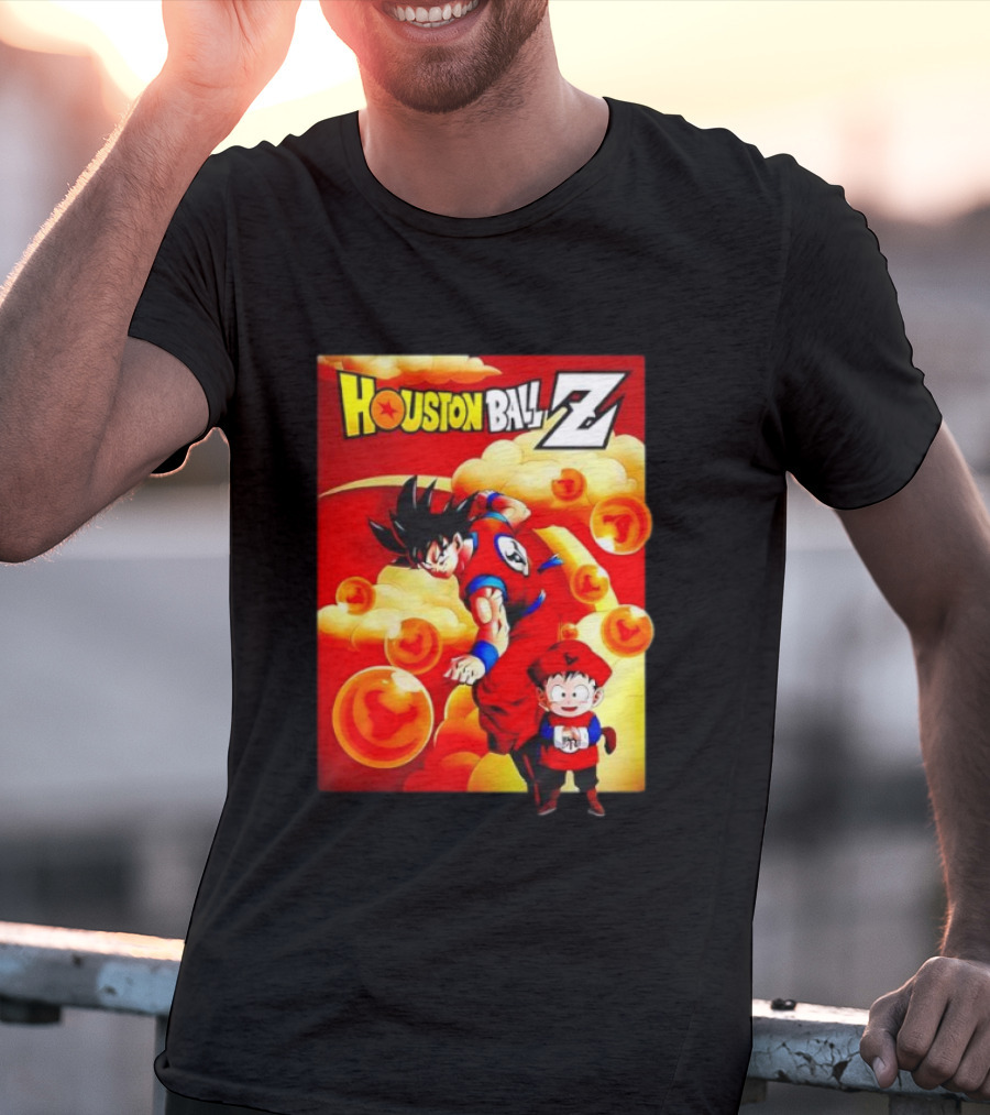 Houston Ball Z Dragon Ball Z Crossover NFL Houston Texans Collaboration T-Shirt