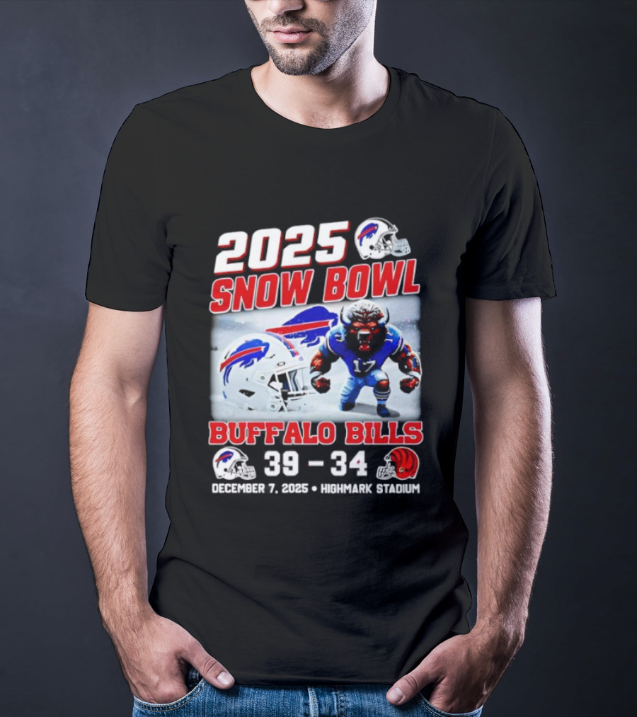 2025 Snow Bowl Buffalo Bills 39 34 Highlights Winnaar T-Shirt