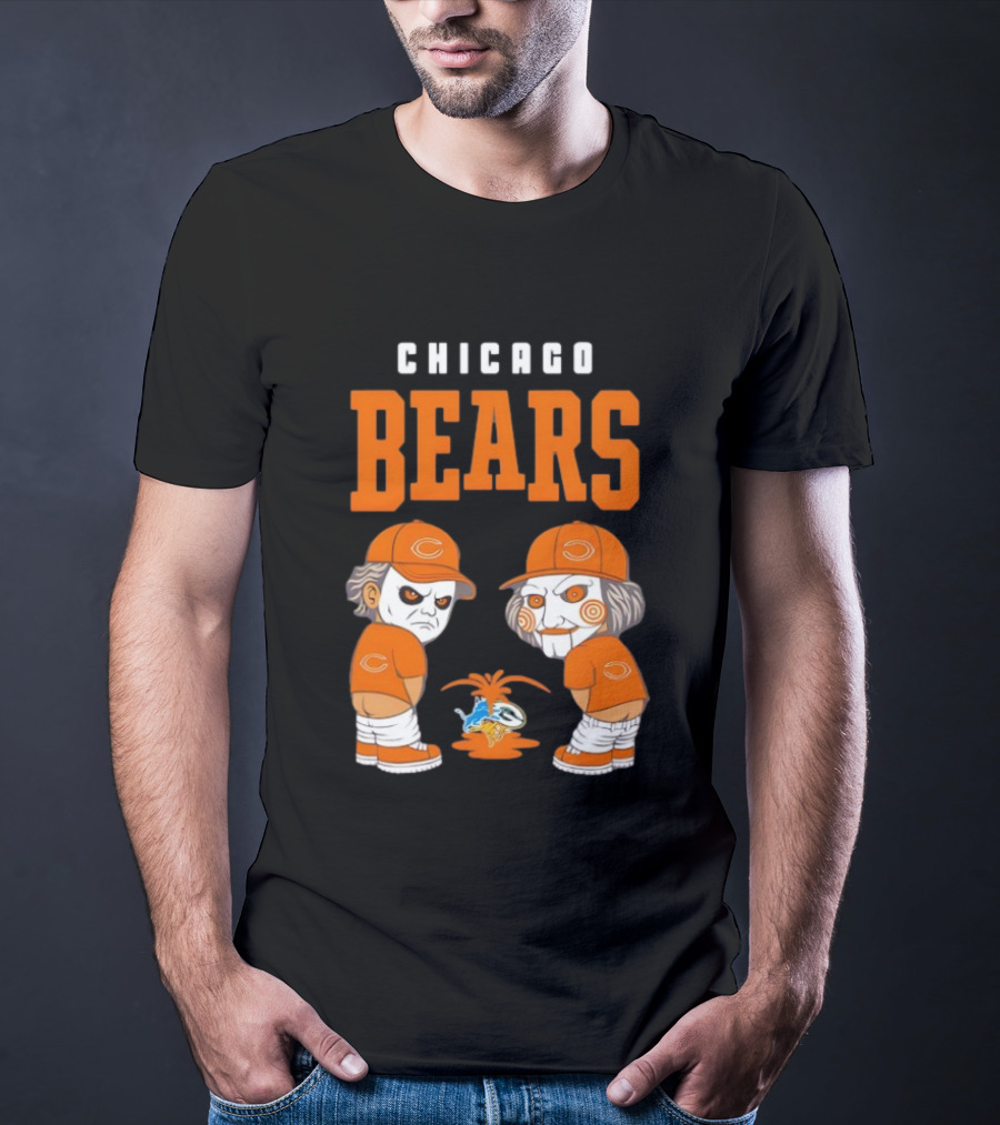 Chicago Bears Michael Myers Billy The Puppet Miami Dolphins Rivalry T-Shirt