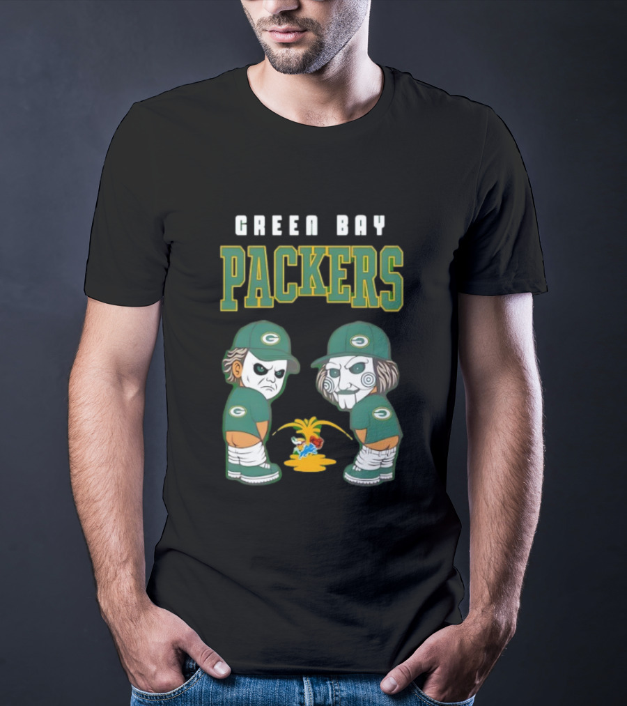 Green Bay Packers Michael Myers Billy The Puppet Pissing T-Shirt