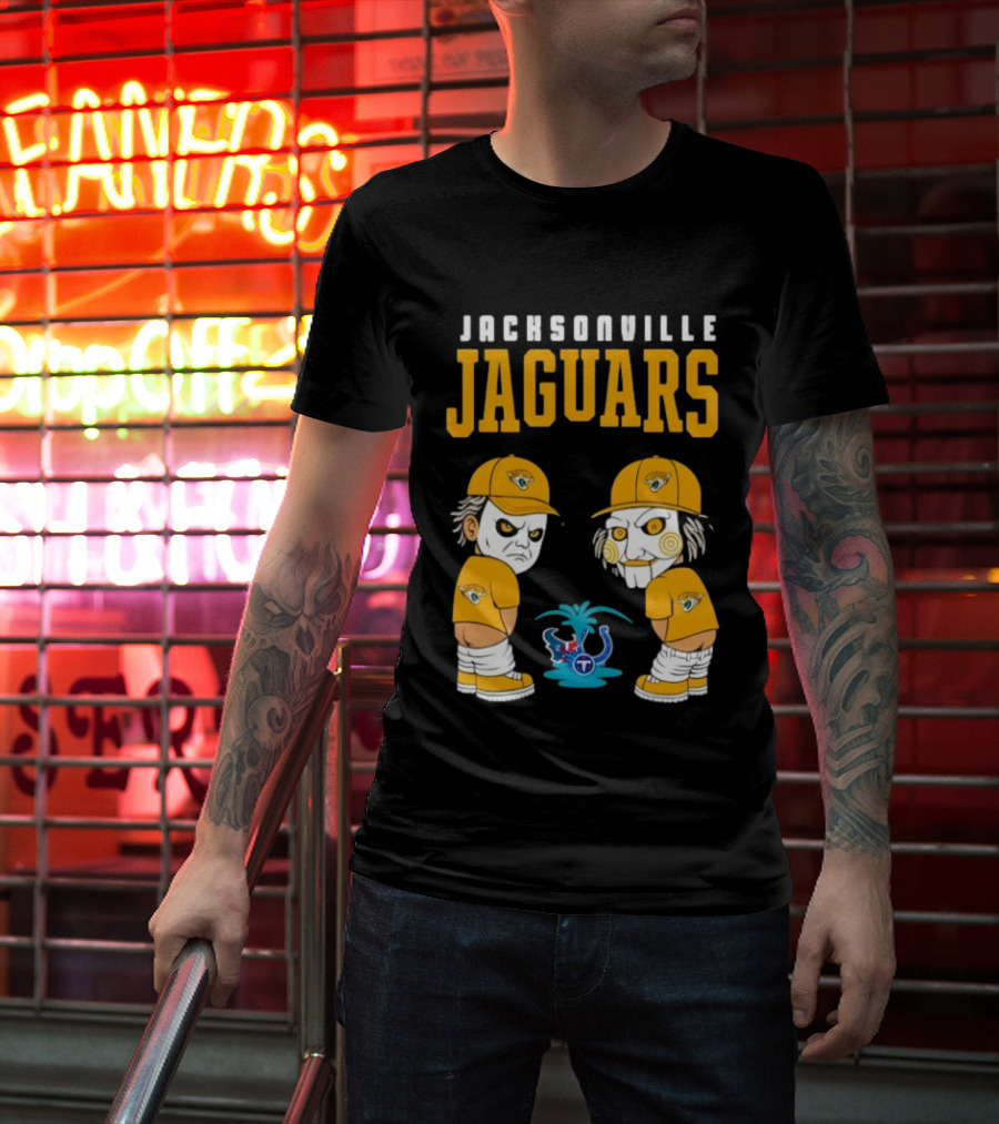 Jacksonville Jaguars Michael Myers Billy The Puppet Tennessee Titans Rivalry T-Shirt