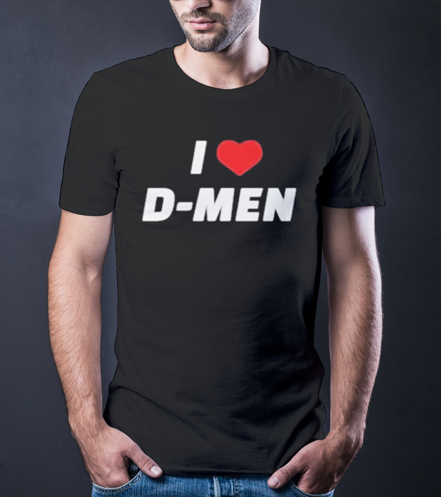 I Love D Men Heart T-Shirt