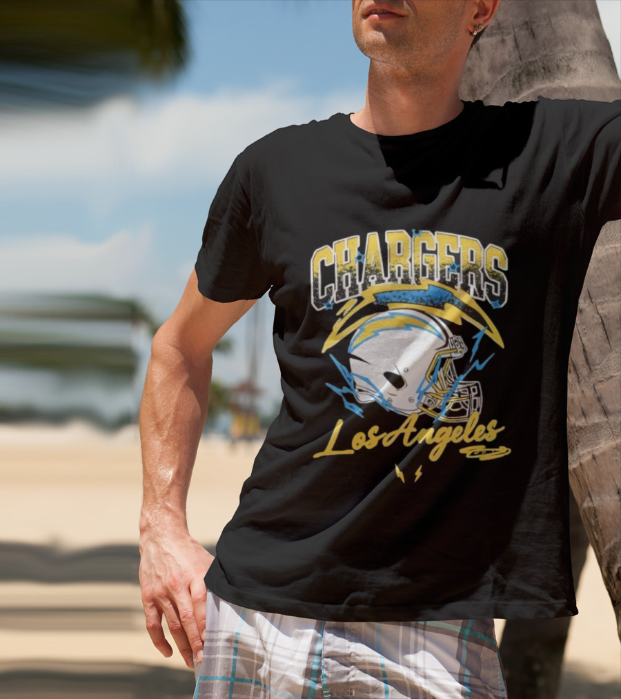 Los Angeles Chargers Lightning Helmet Sry Not Sry T-Shirt