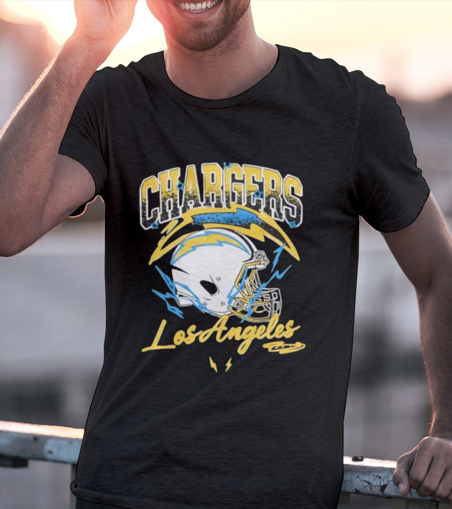 Los Angeles Chargers Lightning Helmet Sry Not Sry T-Shirt