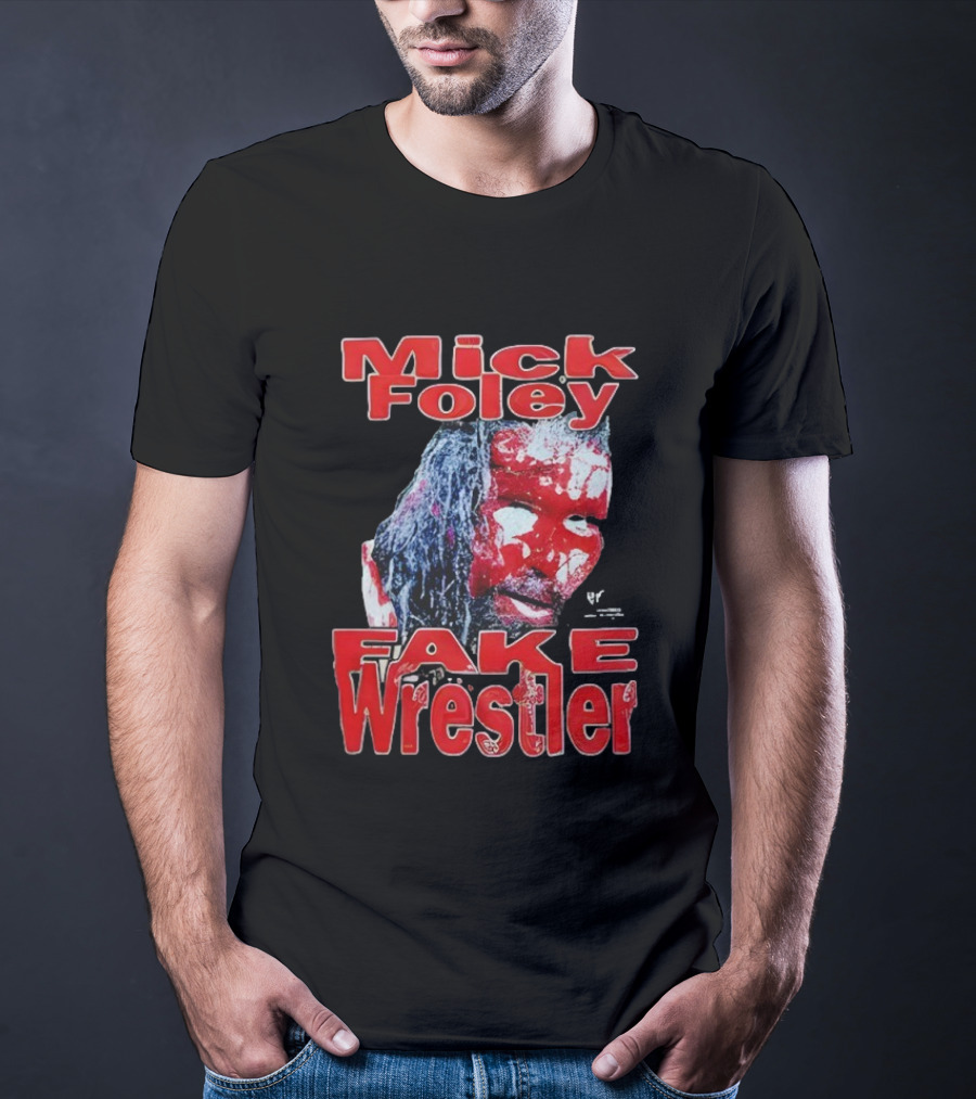 Mick Foley Fake Wrestler Horror Blood Face T-Shirt