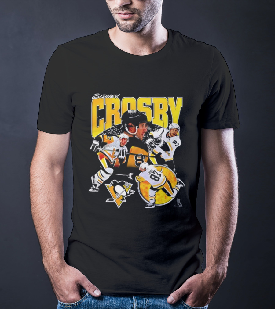 Sidney Crosby Pittsburgh Penguins Hockey Legend Collage T-Shirt
