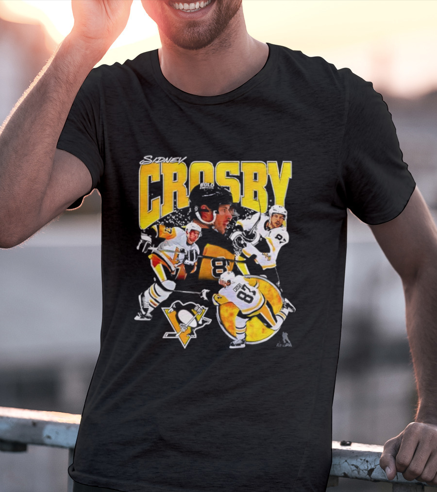 Sidney Crosby Pittsburgh Penguins Hockey Legend Collage T-Shirt