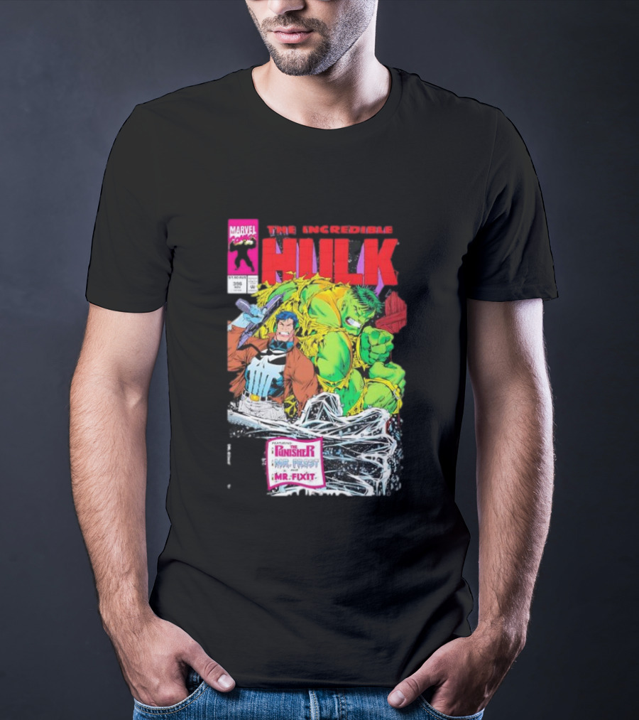 The Incredible Hulk Issue #396 Featuring The Punisher Mr. Fixit Mr. Frost Marvel Comics T-Shirt