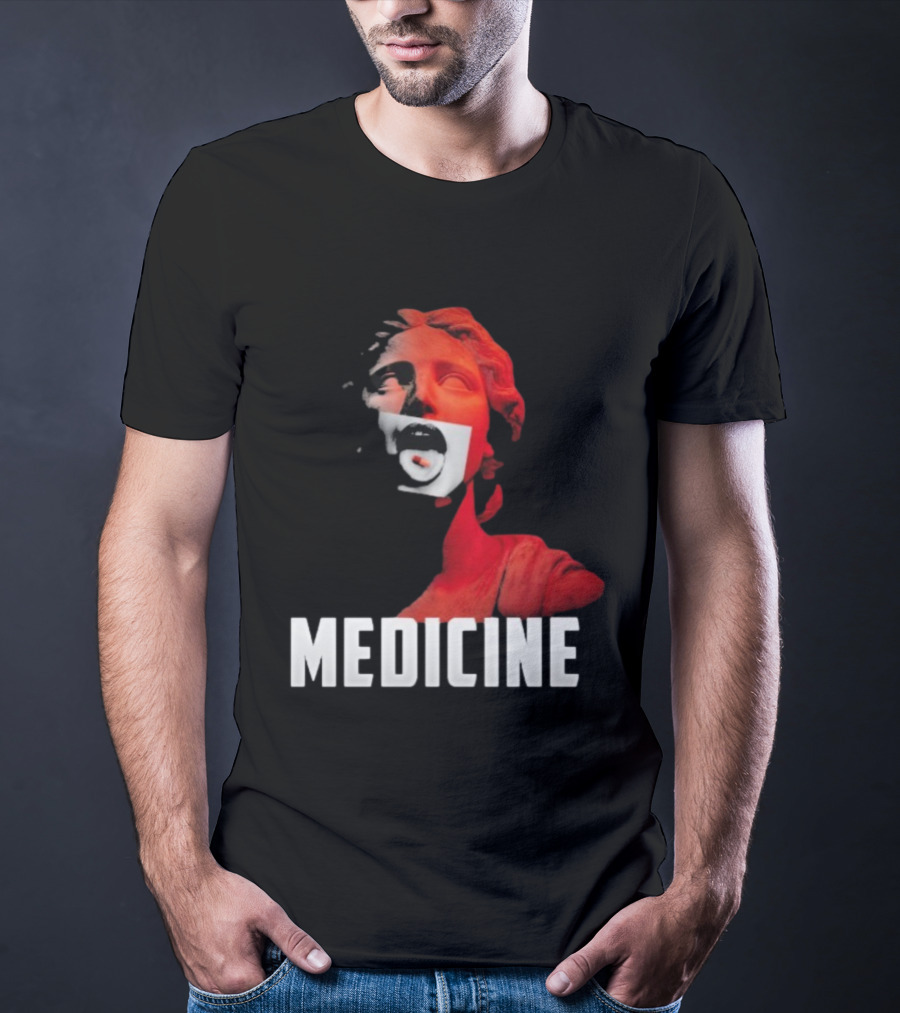 Toza Medicine Statue Red Sculpture With Distorted Face T-Shirt