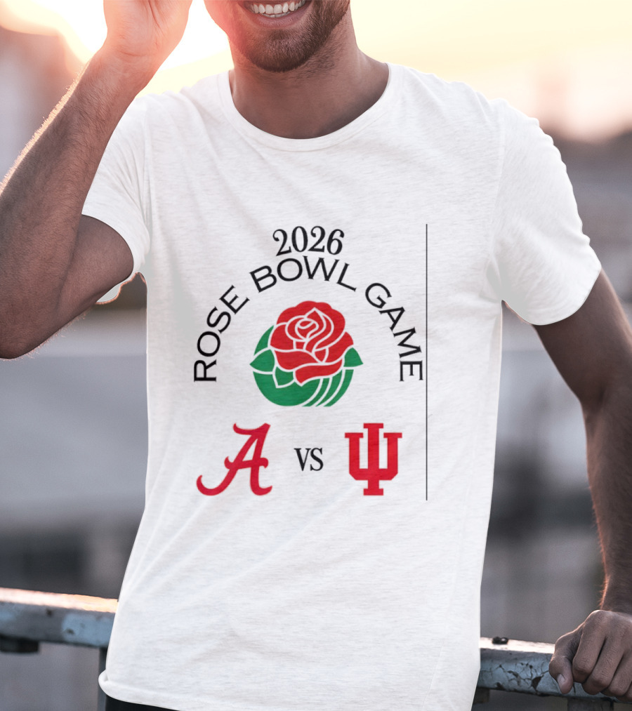 2026 Rose Bowl Game Alabama Crimson Tide Vs Indiana Hoosiers T-Shirt