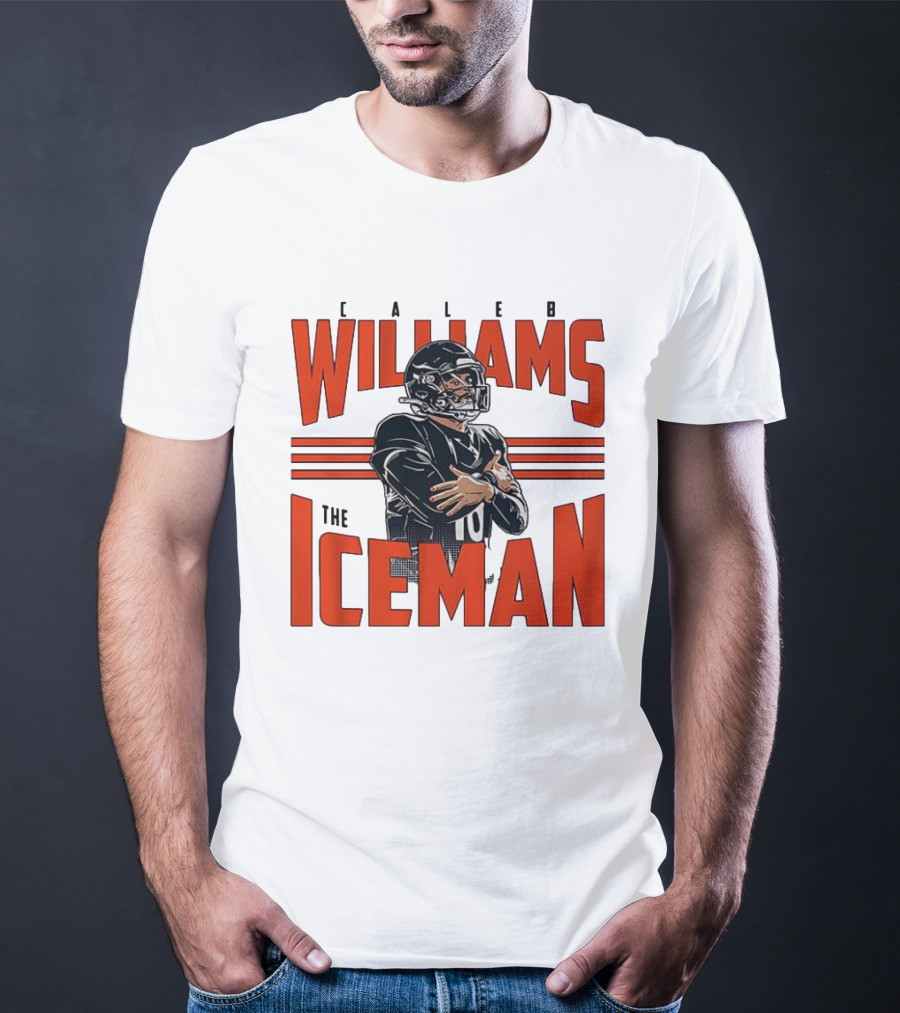 Caleb Williams The Iceman Celebration Number 10 Football Sportswear T-Shirt