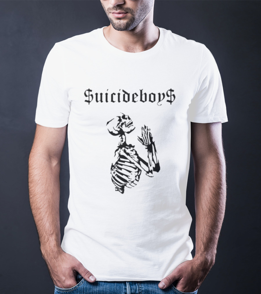 Suicideboys Praying Skeleton Red Eye Dark Aesthetic T-Shirt