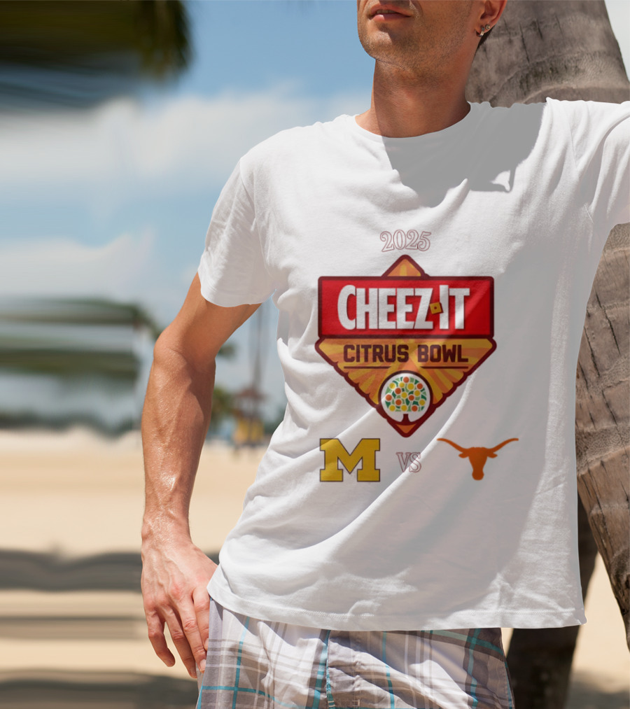 2025 Cheez It Citrus Bowl Texas Longhorns Vs Michigan Wolverines T-Shirt