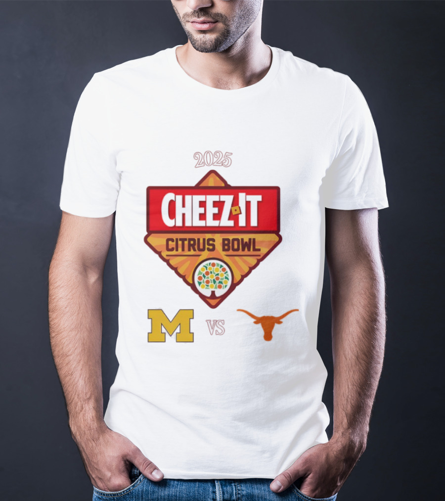 2025 Cheez It Citrus Bowl Texas Longhorns Vs Michigan Wolverines T-Shirt