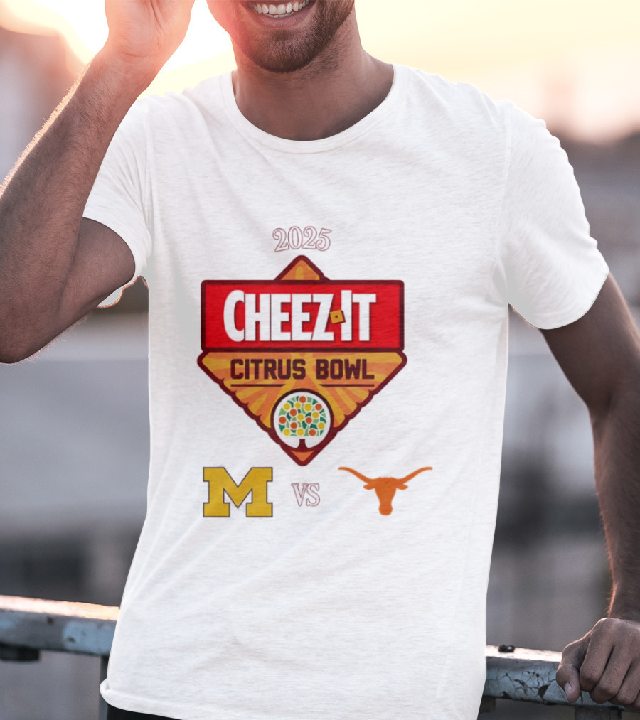2025 Cheez It Citrus Bowl Texas Longhorns Vs Michigan Wolverines T-Shirt