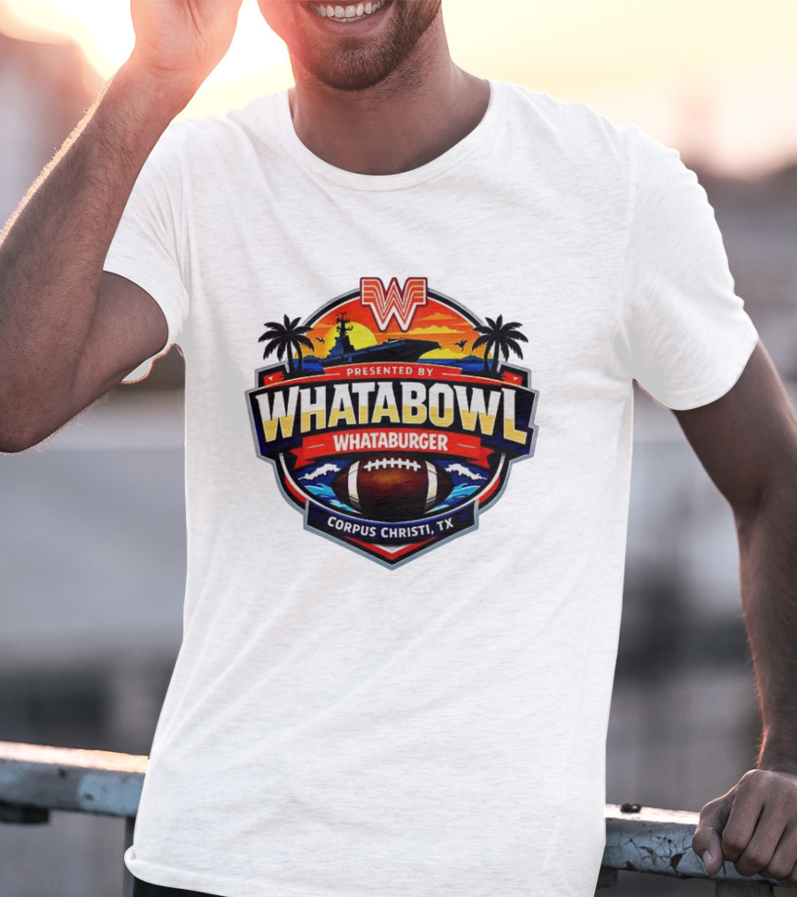 Whatabowl Whataburger Corpus Christi TX Football Sunset Palm Trees T-Shirt