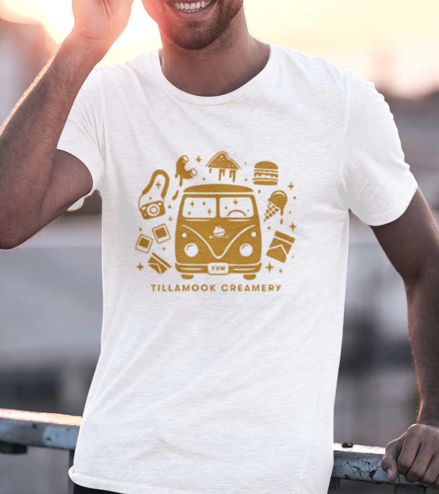 Tillamook Creamery VW Bus Cheese Ice Cream Fun T-Shirt