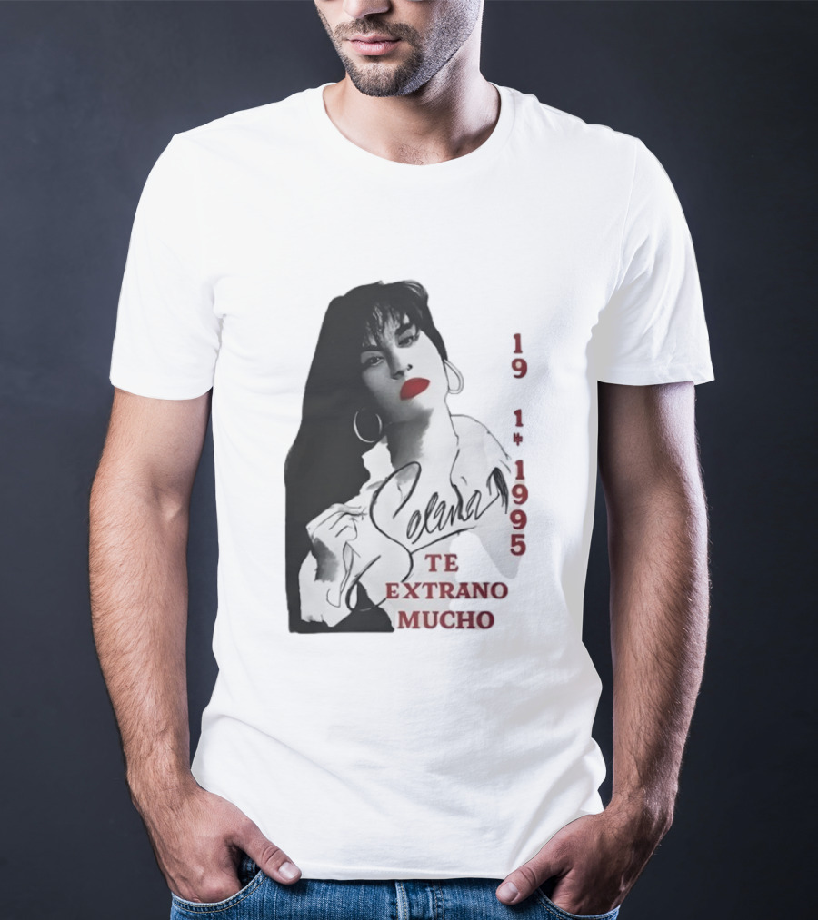 Selena Quintanilla 1971 1995 Te Extraño Mucho Black And White Elegance T-Shirt