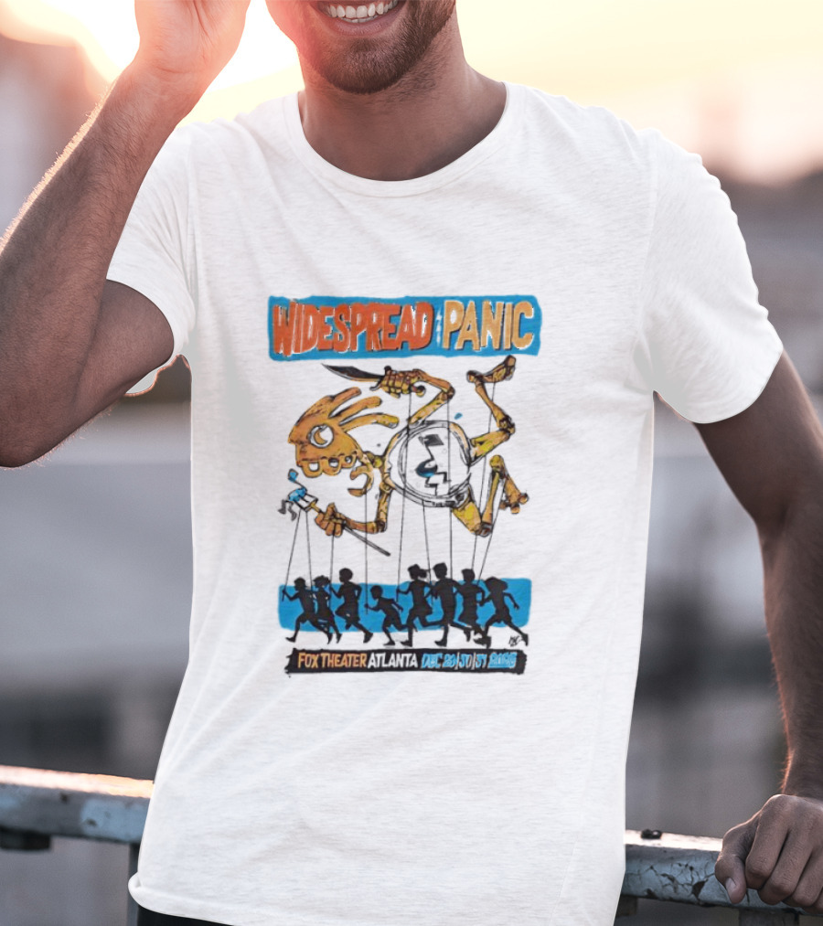 Widespread Panic Fox Theatre Atlanta Dec 29 31 Puppet Skeleton T-Shirt