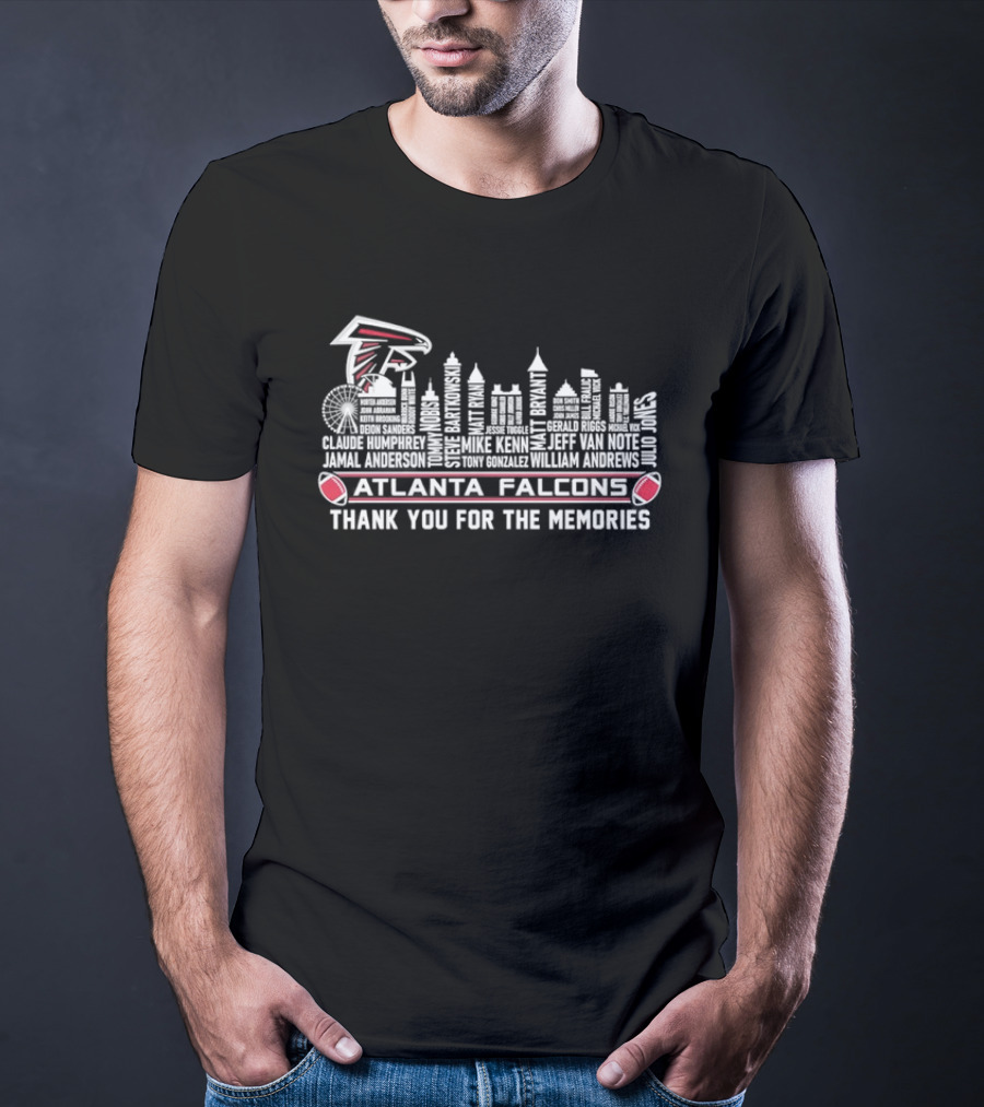 Atlanta Falcons City Skyline Thank You For The Memories T-Shirt