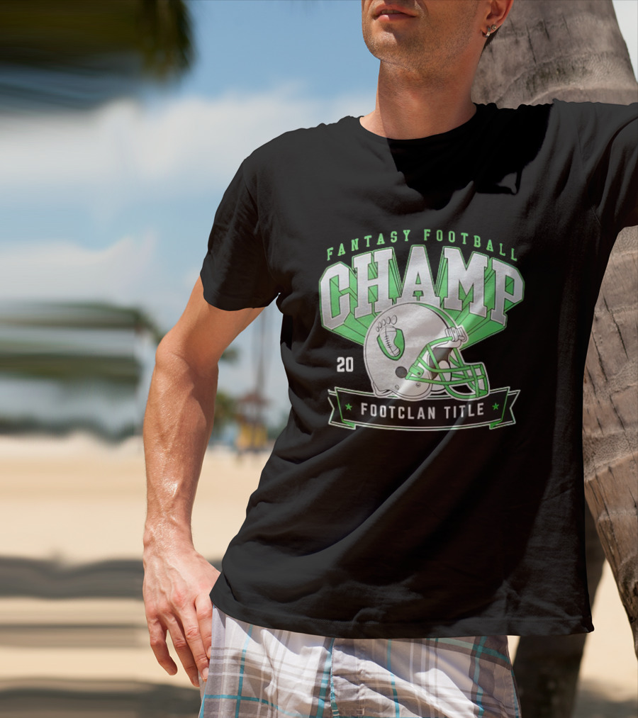 Fantasy Football Champ FootClan Title 2025 T-Shirt
