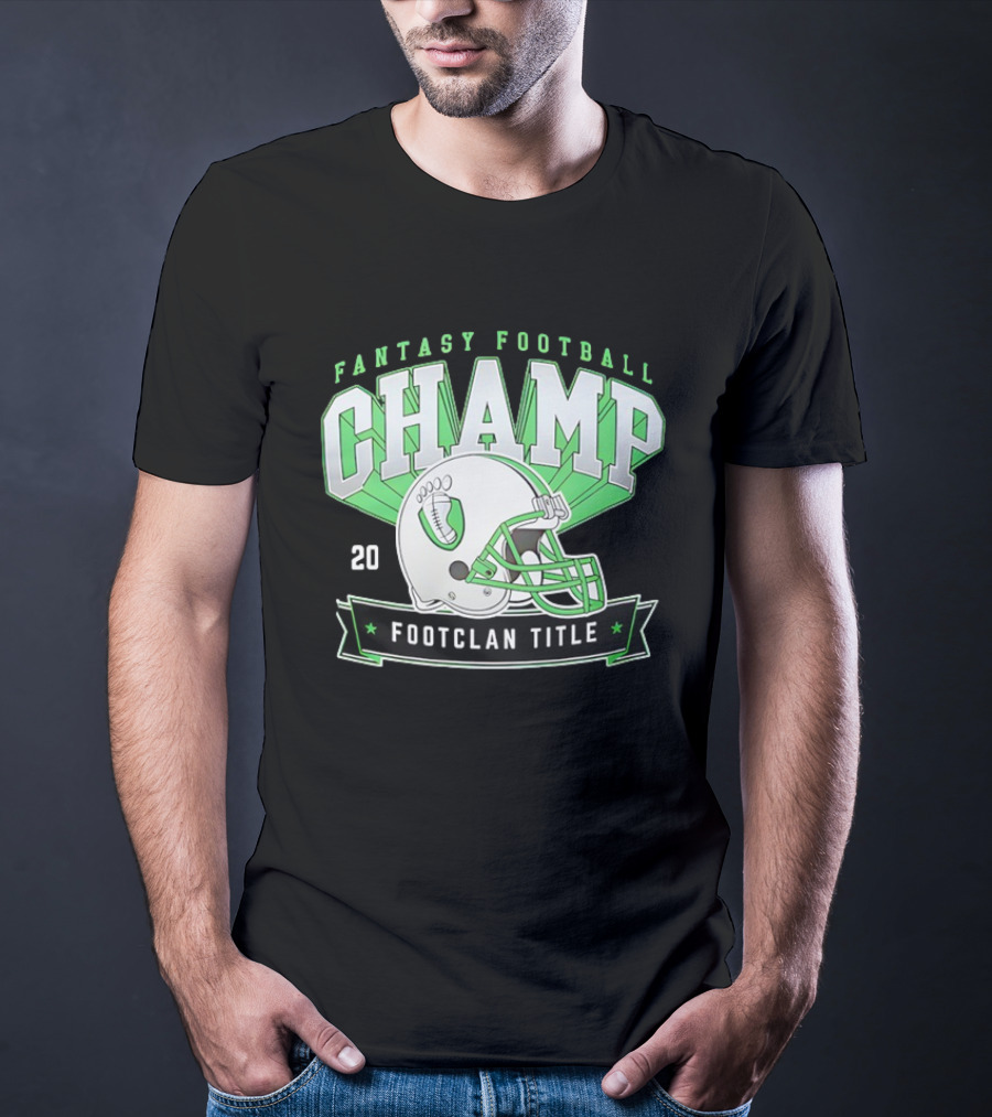 Fantasy Football Champ FootClan Title 2025 T-Shirt