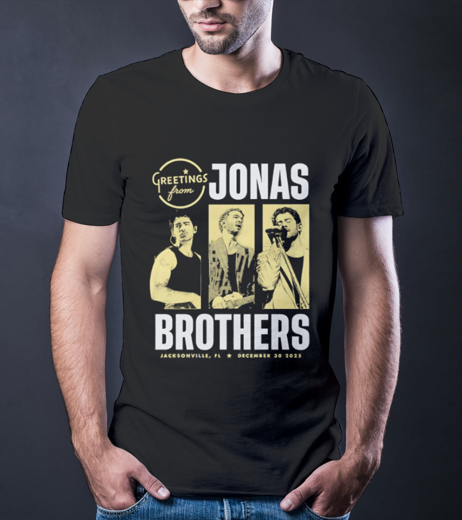 Greetings From Jonas Brothers Jacksonville FL December 30 2025 T-Shirt