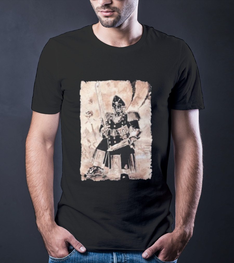 Grimdark Commissar Warhammer 40k Chainsword Artillery T-Shirt