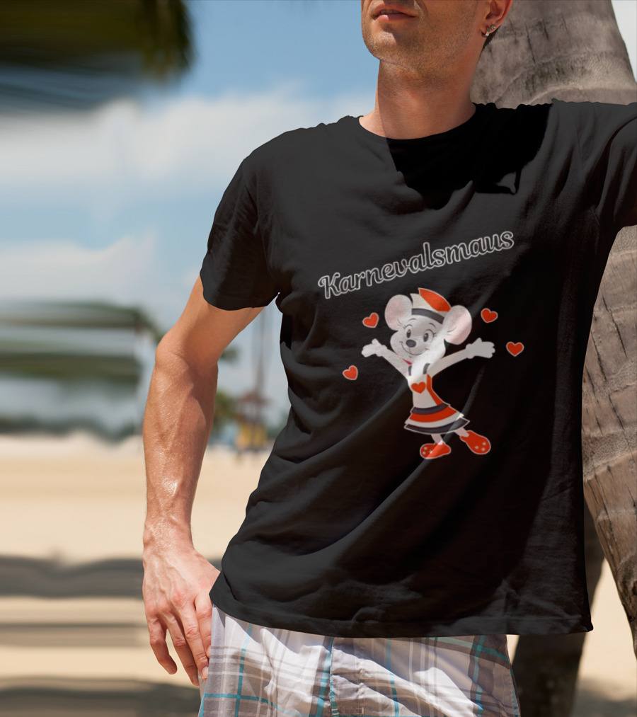 Karnevalsmaus Festive Mouse With Hearts T-Shirt