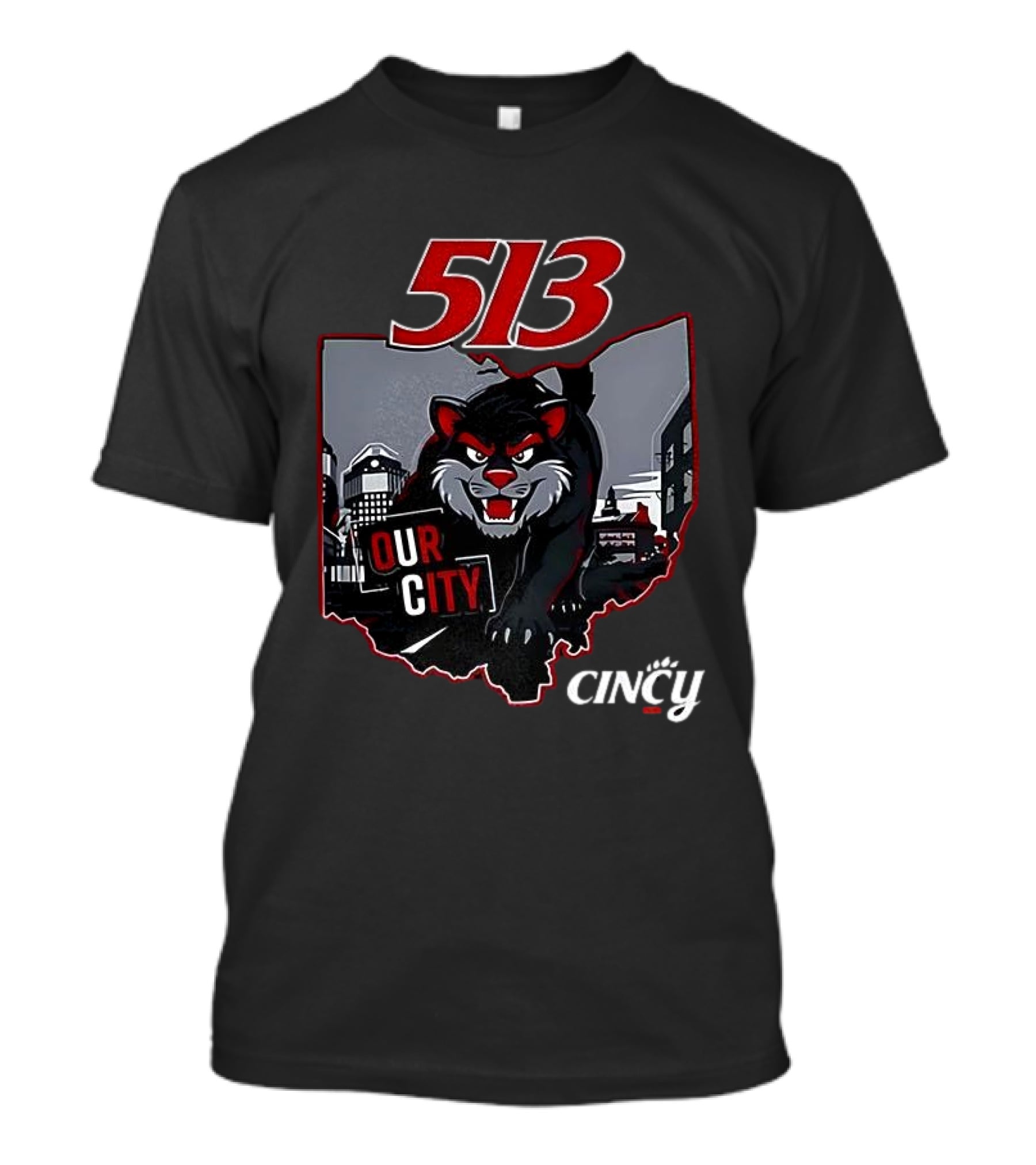 Cincinnati Bearcats 513 Our City Cincy T-Shirt