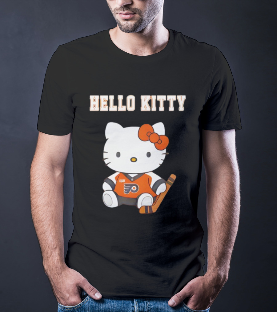Philadelphia Flyers Hello Kitty Cute Collaboration Hockey Night T-Shirt