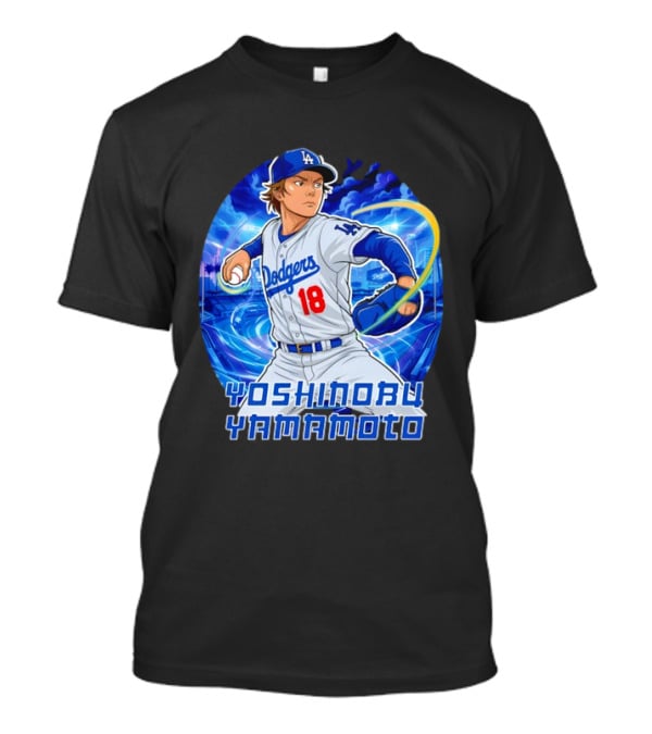 Los Angeles Dodgers Yoshinobu Yamamoto Anime Pitcher T-Shirt