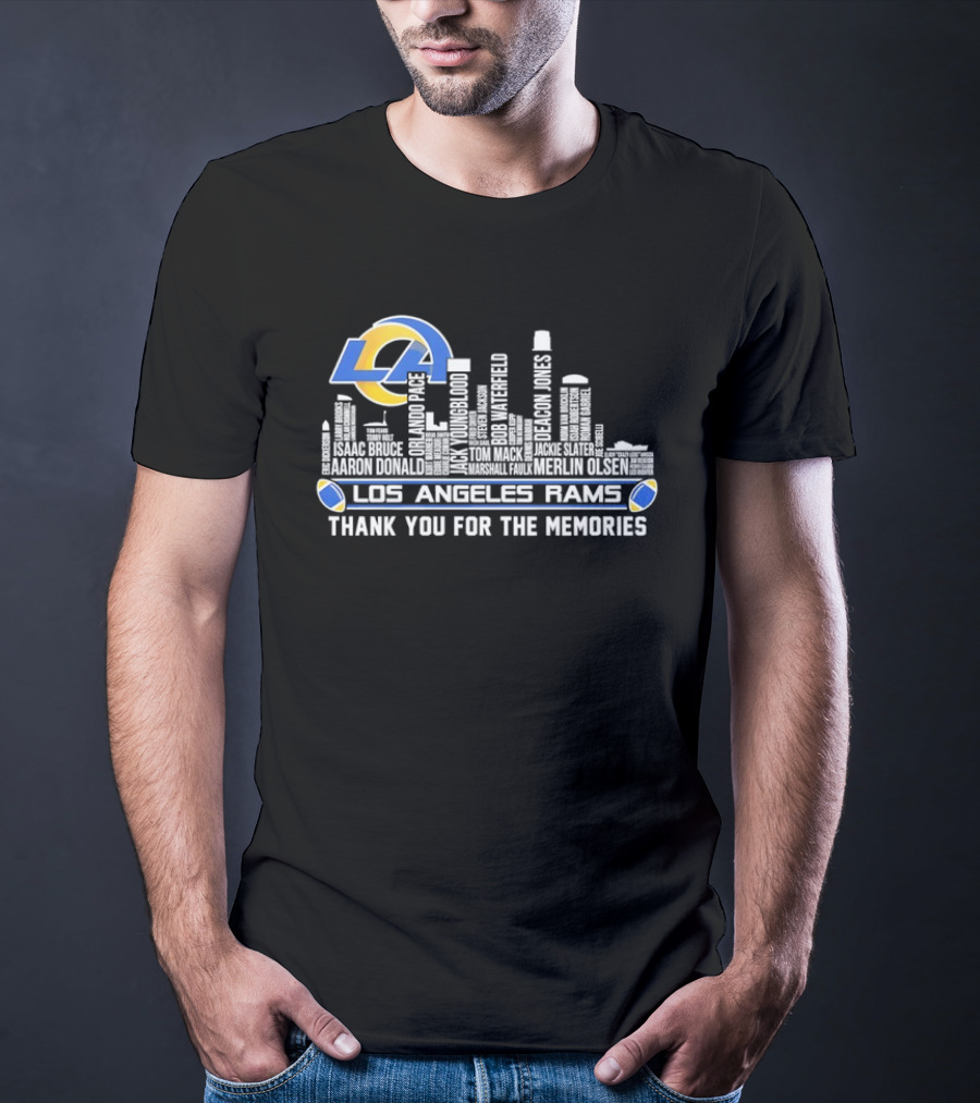 Los Angeles Rams Thank You For The Memories City Skyline LA T-Shirt