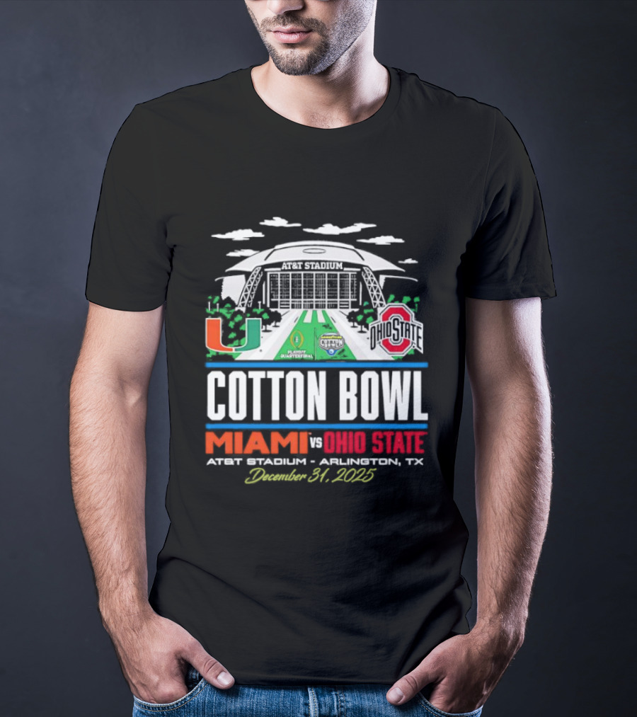 Miami Ohio State Cotton Bowl AT&T Stadium Arlington Texas December 31 2025 T-Shirt