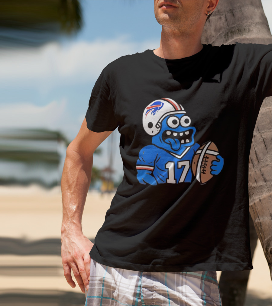 Monster Toast Josh Allen Buffalo Bills Football Player Cartoon T-Shirt