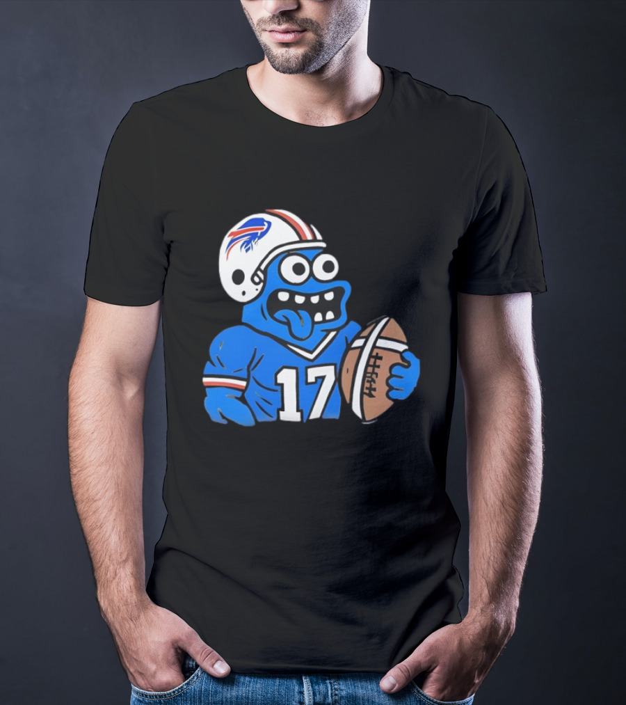 Monster Toast Josh Allen Buffalo Bills Football Player Cartoon T-Shirt