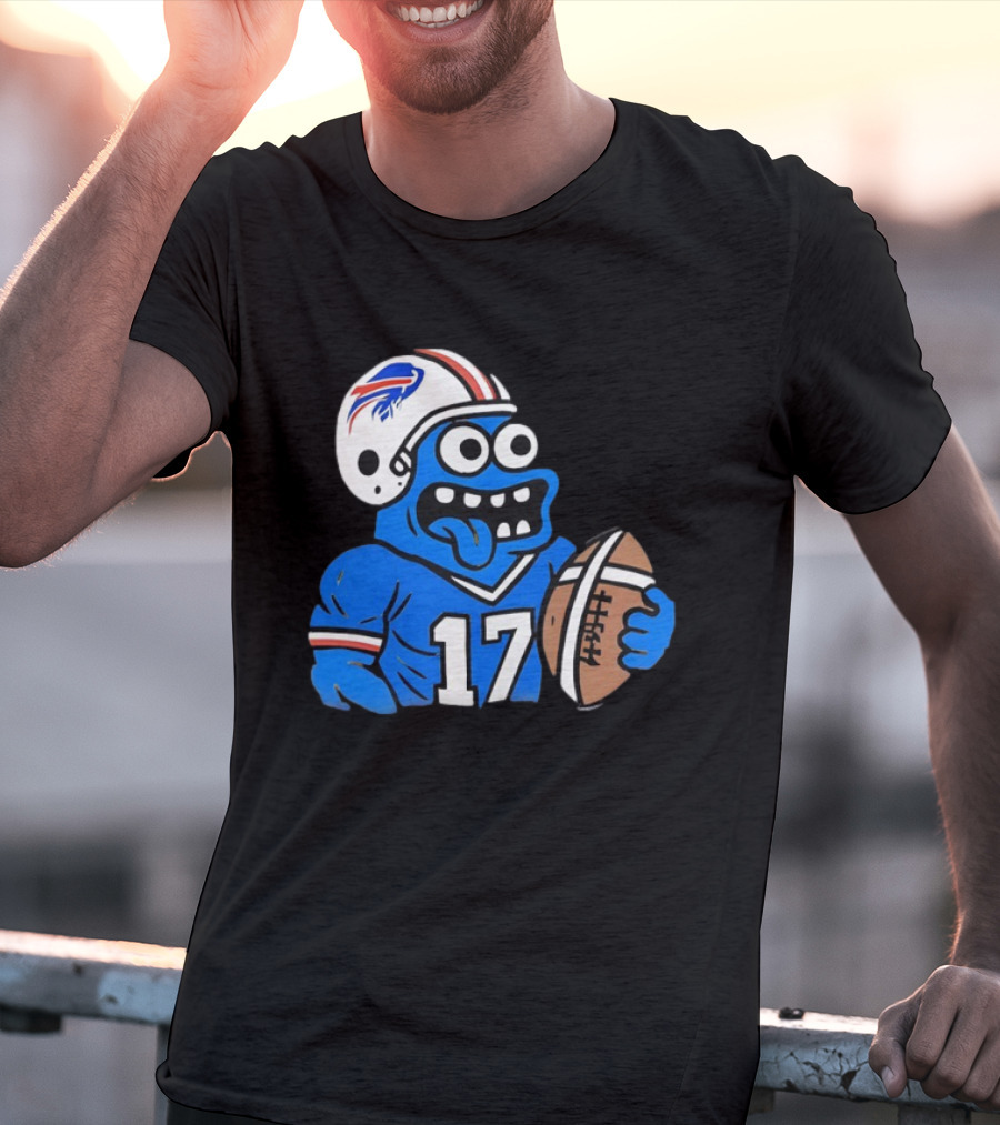 Monster Toast Josh Allen Buffalo Bills Football Player Cartoon T-Shirt