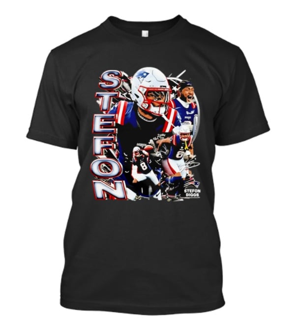 Stefon Diggs New England Style Patriots Fan Collection T-Shirt