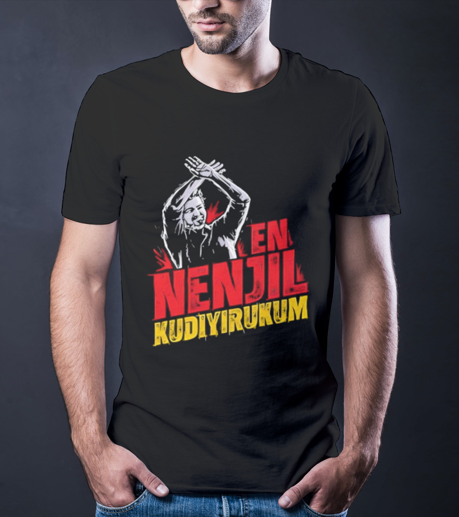 Thalapathy En Nenjil Kudi Irukkum Silhouette Gesture T-Shirt