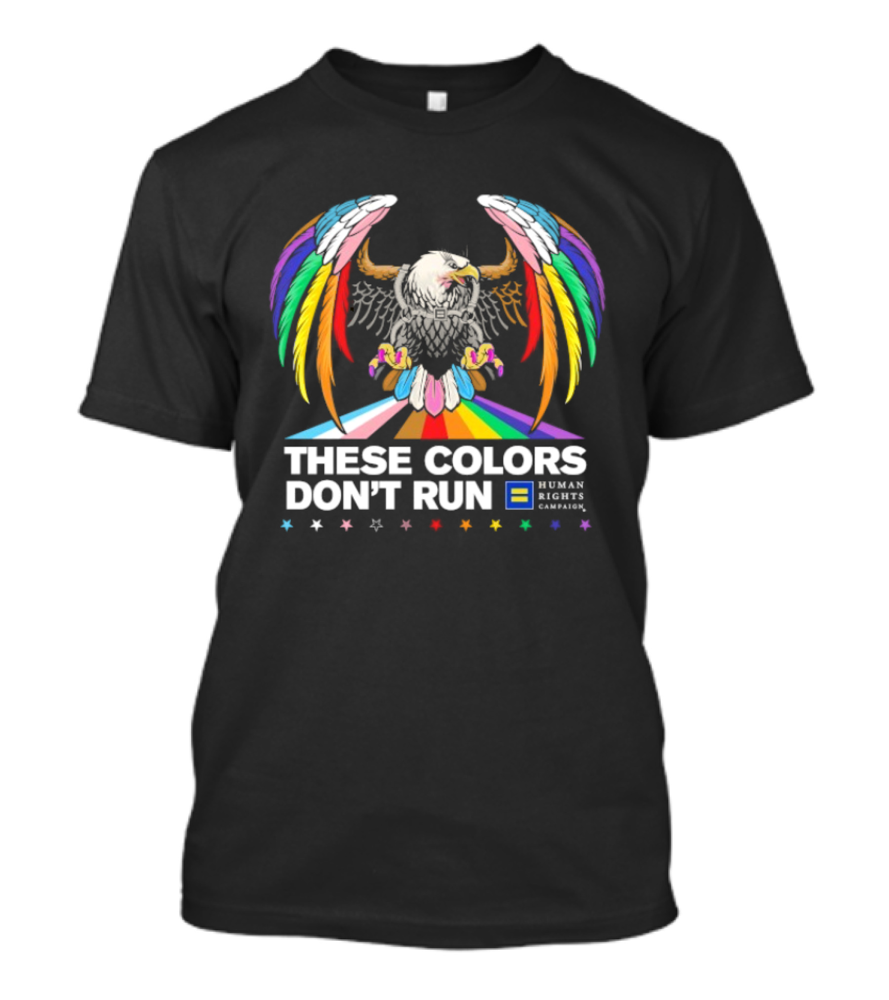 These Colors Don’t Run Human Rights Campaign Rainbow Eagle Pride T-Shirt