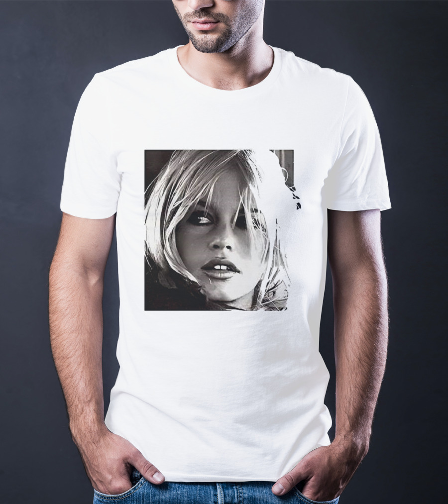 Brigitte Bardot Iconic Black And White T-Shirt