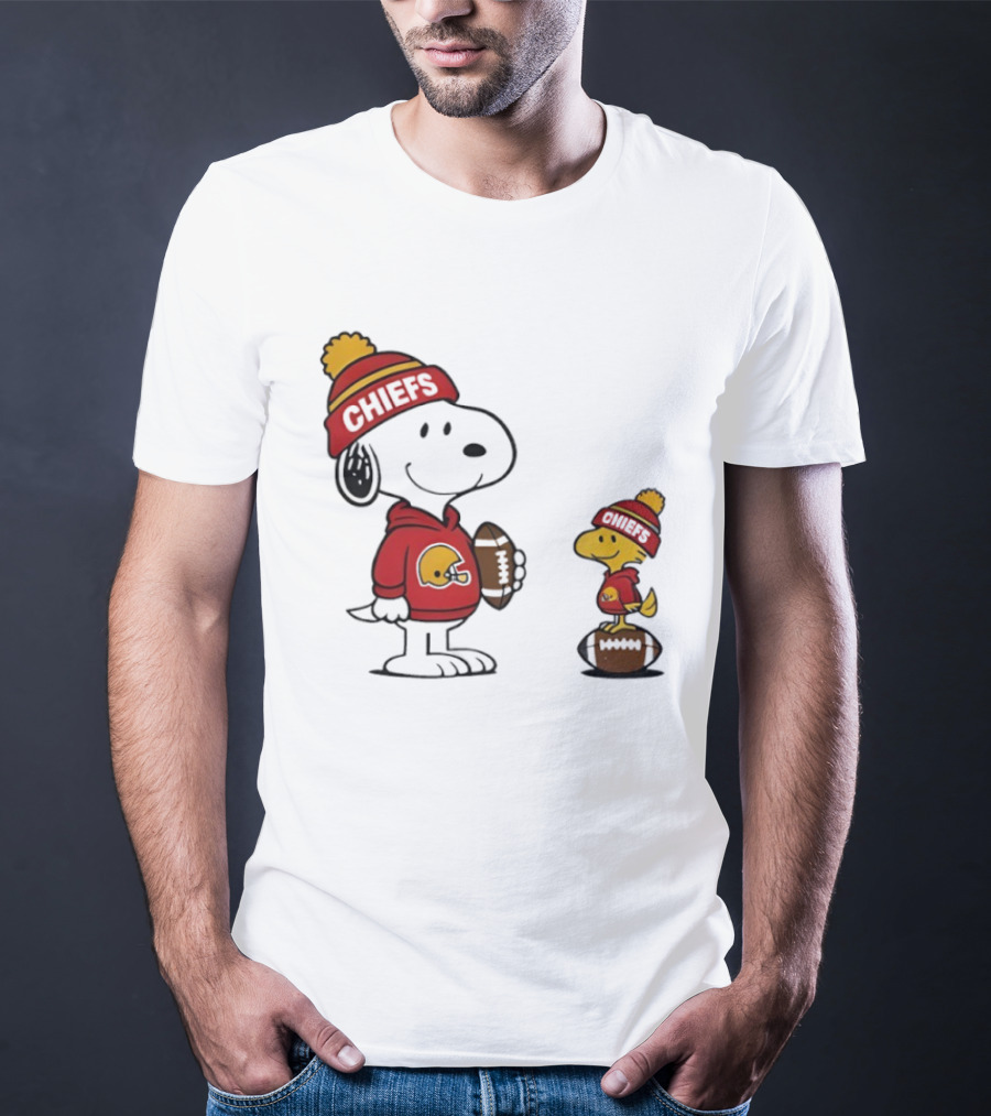 Kansas City Chiefs Snoopy Woodstock NFL Football Fan Gear T-Shirt