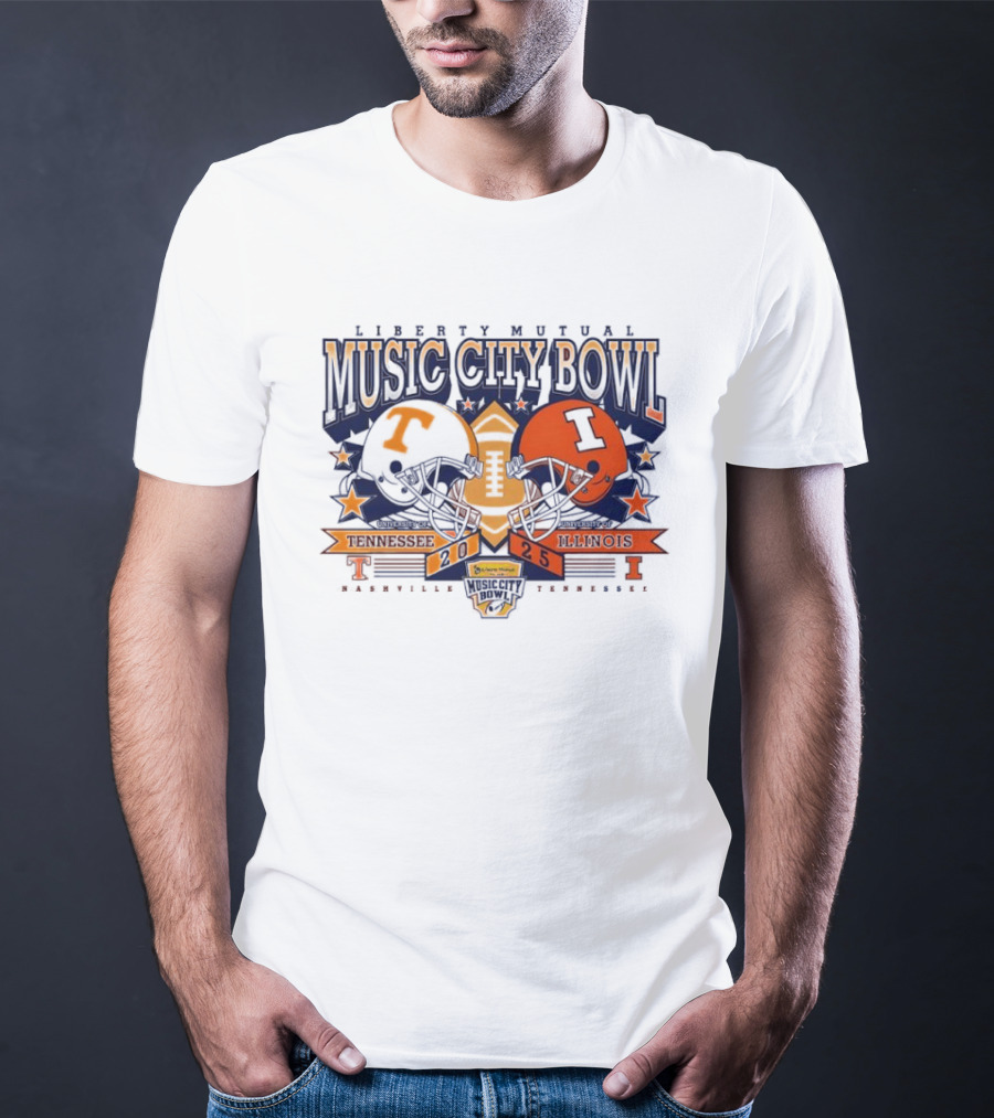 Liberty Mutual Music City Bowl Tennessee Vs Illinois December 2025 Nashville T-Shirt