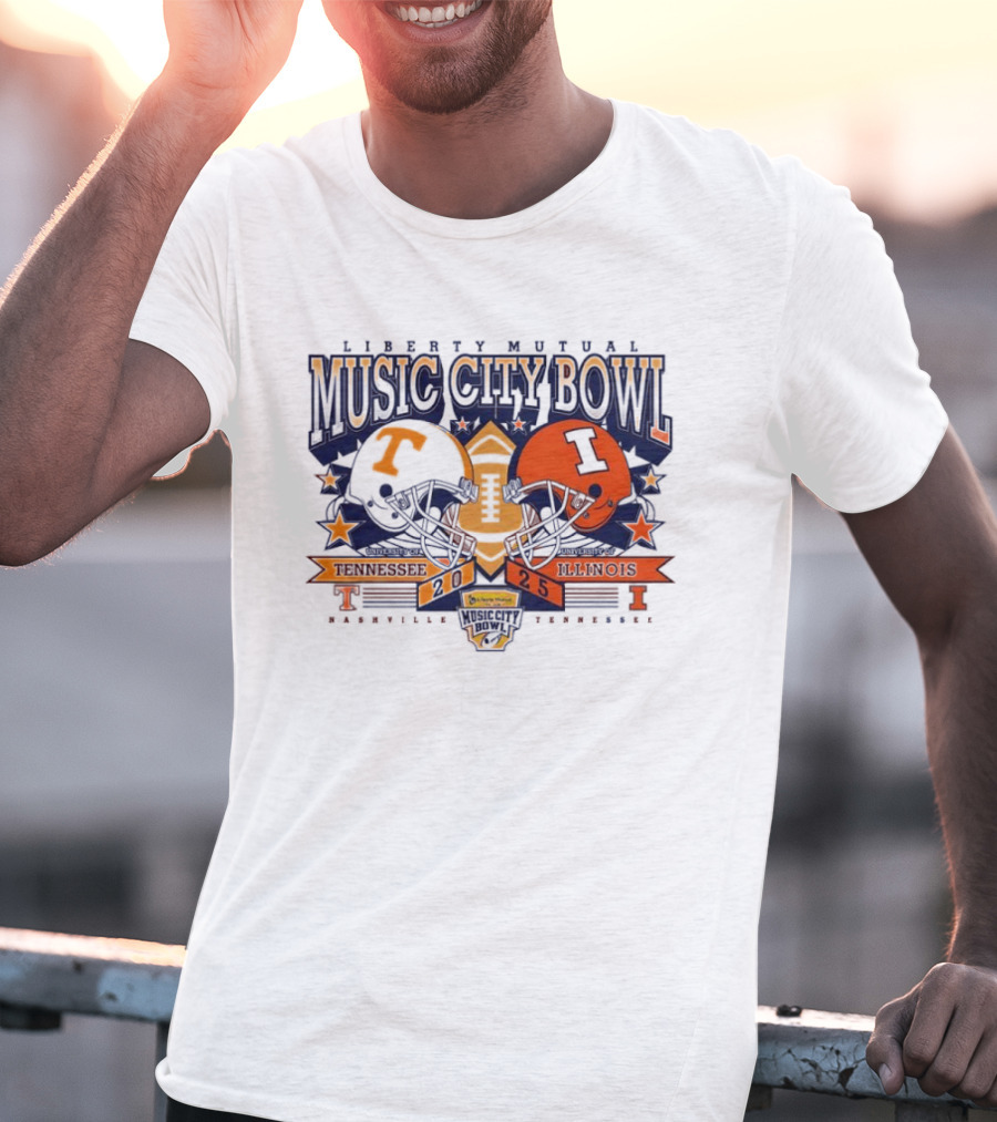 Liberty Mutual Music City Bowl Tennessee Vs Illinois December 2025 Nashville T-Shirt