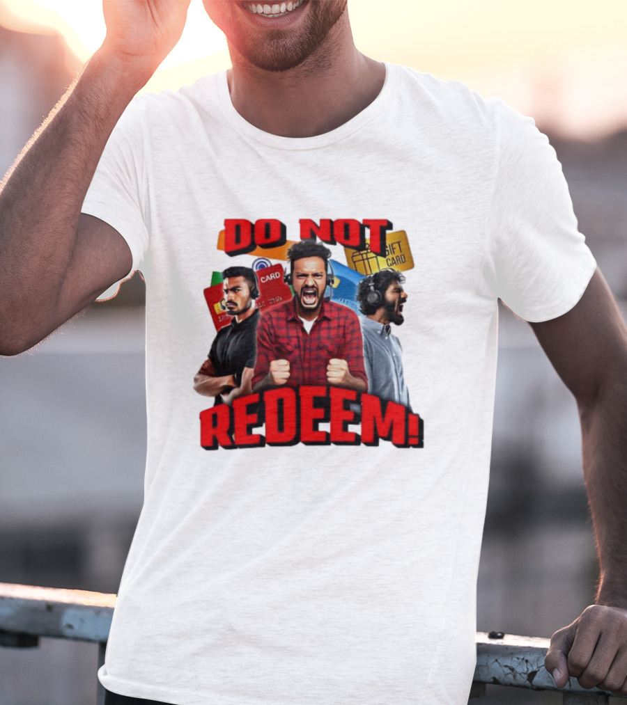 Do Not Redeem Angry Gamer Headphones Credit Gift Cards T-Shirt
