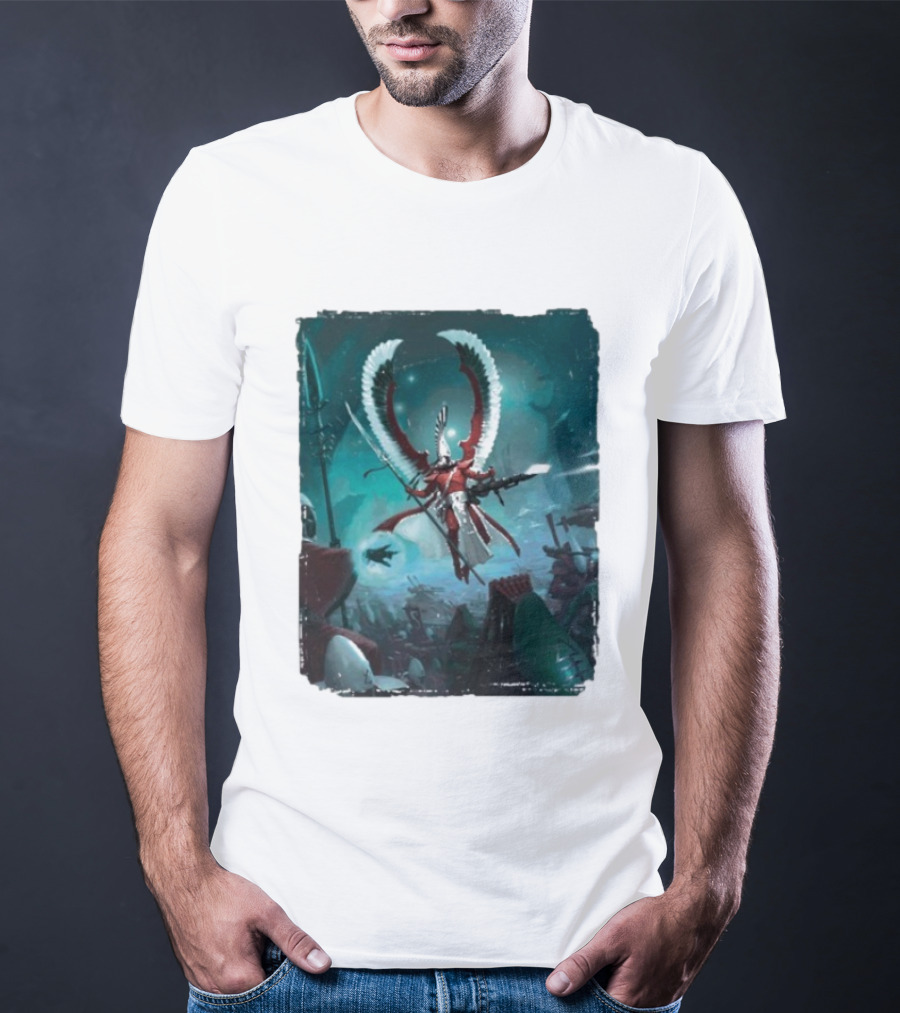 Warhammer 40 000 Aeldari Avatar Epic Battle Wings Fantasy Science Fiction T-Shirt